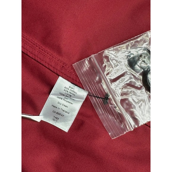 Talbots Red Belted Double Breasted Lined Trench Coat sz 12W (15583) NEW - Picture 10 of 10